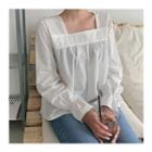 Square-neck Zip-back Top