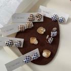 Checkerboard Ear Stud / Clip-on Earring (various Designs)
