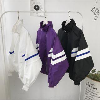 Chevron Stripe Zip Jacket
