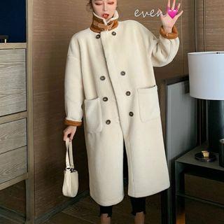 Double Breasted Coat White - One Size