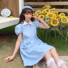 Puff-sleeve Mini A-line Shirtdress
