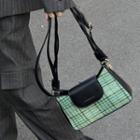 Houndstooth Crossbody Bag Green - One Size