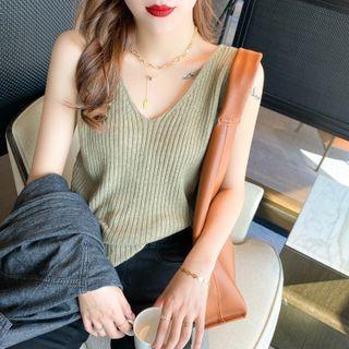 Ribbed-knit Tank Top In 8 Colors