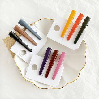 Set Of 3: Plain Color Hair Clip