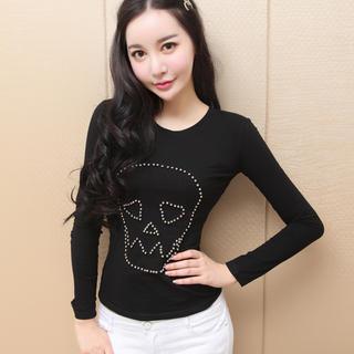 Long-sleeve Skull T-shirt