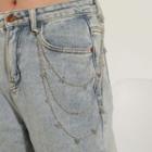 Butterfly Alloy Layered Jeans Chain Silver - One Size