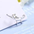 Rhinestone Animal Cuff Earring 1 Pc - Silver - One Size