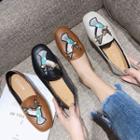 Square Toe Embroidered Loafers