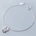 Beaded Anklet S925 Silver - Silver - One Size