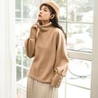 Buttoned Cuff Oversize Pullover