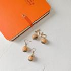 Milk Tea Bead Dangle Earring