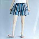 Striped Wide-leg Shorts As Shown In Figure - One Size