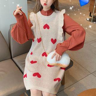 Balloon Sleeve Blouse / Heart Sleeveless Dress