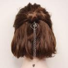 Faux Crystal Alloy Chained Hair Tie As Shown In Figure - One Size