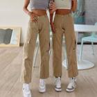 High Waist Side Pocket Straight Leg Pants