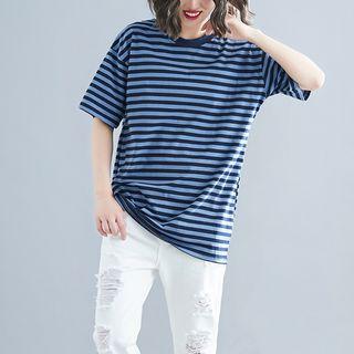 Striped Round-neck T Shirt