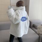 Loose-fit Fleece Coat As Figure - One Size