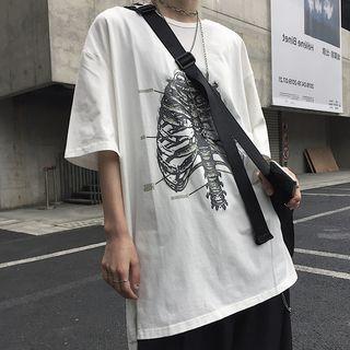 Bones Print Short-sleeve T-shirt