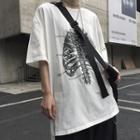 Bones Print Short-sleeve T-shirt
