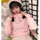 Carrot Embroidered Long-sleeve T-shirt
