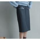 Woolen Straight Fit Skirt