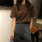 Leopard Short-sleeve T-shirt Leopard - One Size