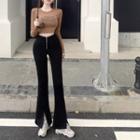 Long-sleeve Lettering T-shirt / Bootcut Pants