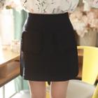 Frilled-pocket Mini Skirt