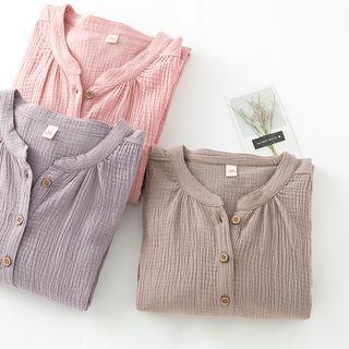 Short Sleeve Crinkle Night Dress