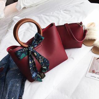 Set: Circle Handle Tote + Crossbody Bag