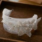 Wedding Faux Pearl Leaf Headband Headband - White - One Size