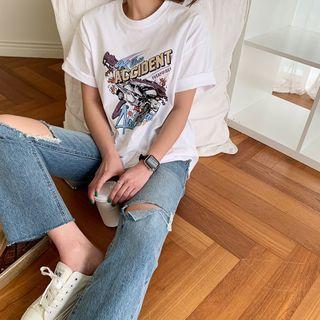 Car Graphic Print T-shirt