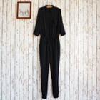 Drawstring-waist Jumpsuit