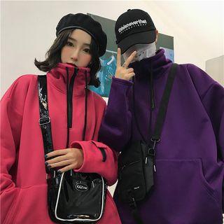 Couple Matching Zip Placket Sweatshirt