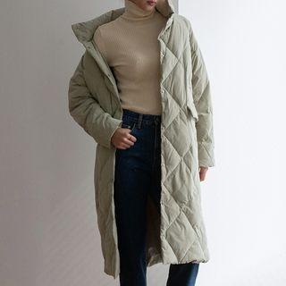 High-neck Quilted Coat