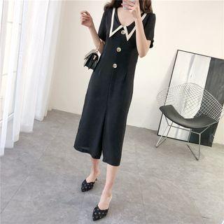 Reversible Contrasted Midi Dress