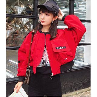 Lettering Cropped Jacket