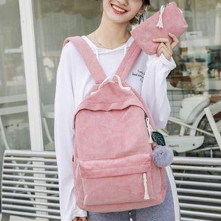 Set: Pom Pom Backpack + Pouch