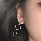 Alloy Geometric Dangle Earring 1 Pair - 0611a - Silver Needle - Silver - One Size