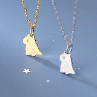 Sterling Silver Dinosaur Necklace
