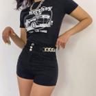High-waist Chain-trim Shorts