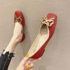 Ribbons Square-toe Flats