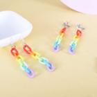 Acrylic Chain Drop Ear Stud