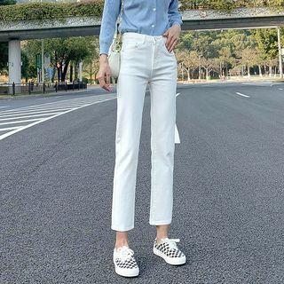 High Wasit Straight Leg Jeans (various Designs)
