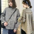 Loose-fit Plaid Blouse