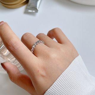 925 Sterling Joint Open Ring K779 - Silver - One Size