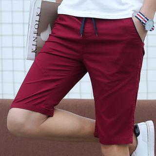Drawstring Color-trim Shorts