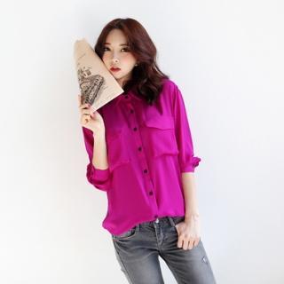 Pocket-front Blouse