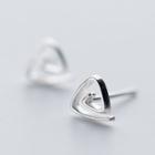 925 Sterling Silver Triangle Stud Earring