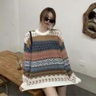 Nordic Patterned Sweater As Shown In Figure - One Size
